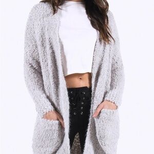 🖤Fuzzy Women's Gray Cardigan